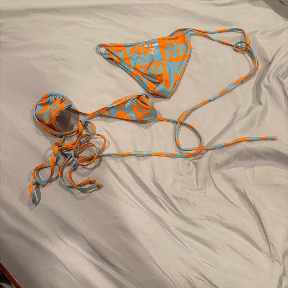 Inamorata orange and blue bikini set - Picture 2 of 2